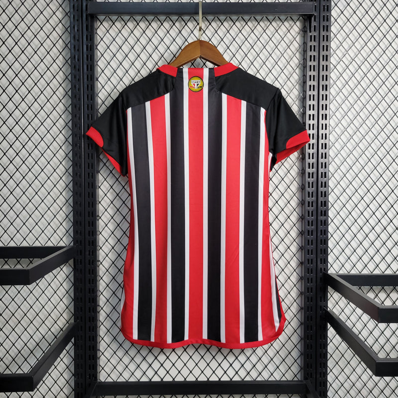 Camisa Feminina São Paulo II 23/24 Adidas - Preto e Vermelho