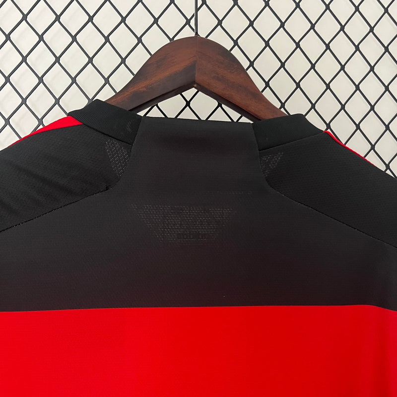 Camisa Manga Longa Flamengo I 24/25 - Adidas - Vermelho e Preto