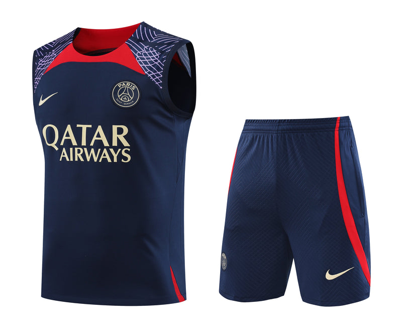 Kit Treino PSG 23/24 Nike - Azul