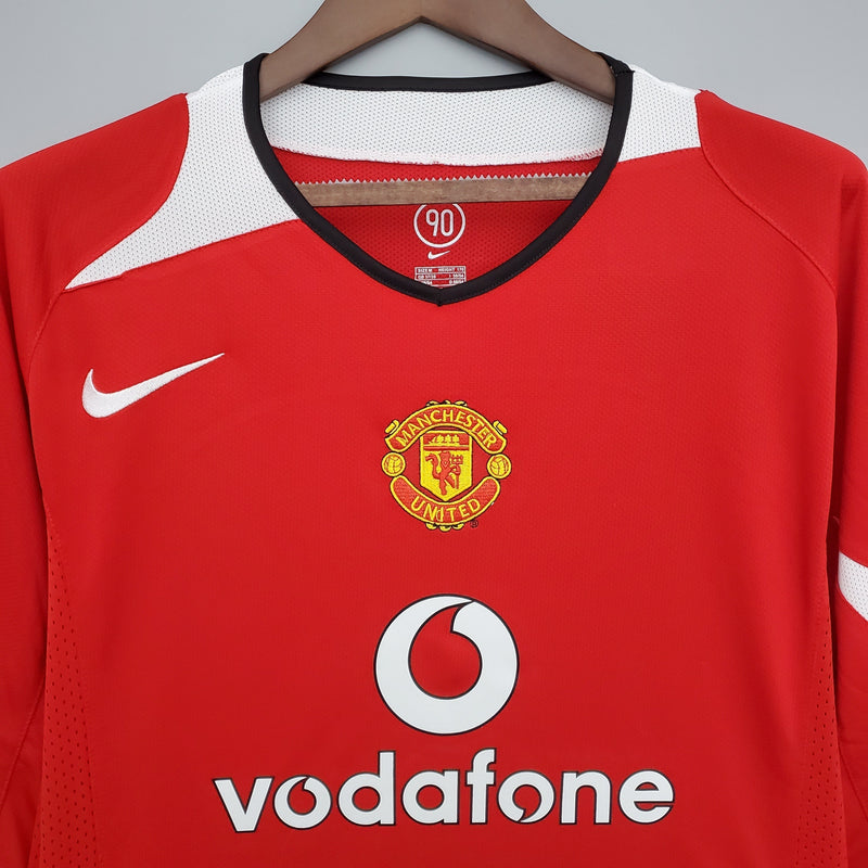 Camisa Manga Longa Manchester United 04/06 Nike - Vermelho