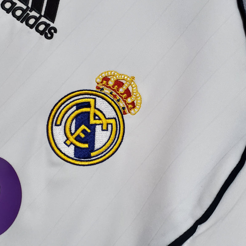 Camisa Manga Longa Real Madrid 06/07 Adidas - Branco