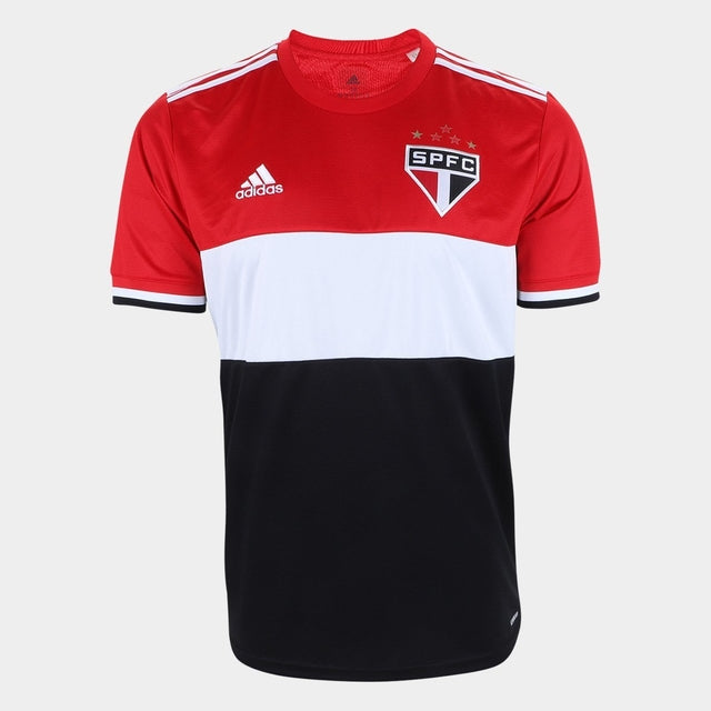 Camisa São Paulo III 21/22 Adidas - Vermelho, Preto e Branco