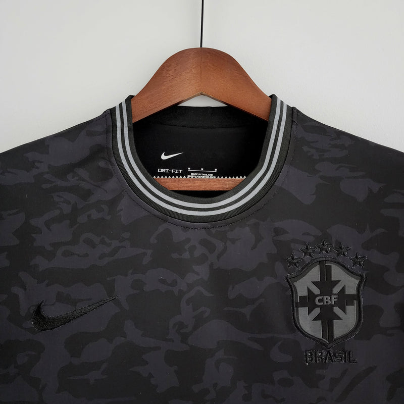 Camisa Seleção Brasil 2022 Nike - Preto - Conceito  All Black