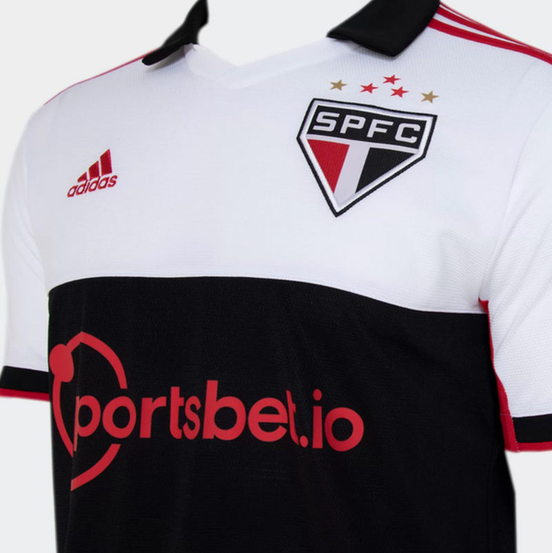 Camisa São Paulo III 22/23 Adidas - Branco e Preto