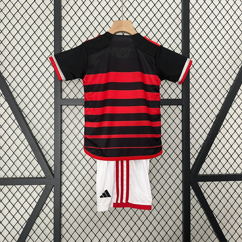 Kit Infantil Flamengo I 24/25 - Adidas - Vermelho e Preto