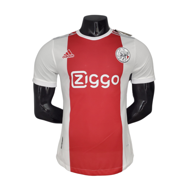 Camisa Ajax I 21/22 Branca e Vermelha - Adidas - Masculino Jogador