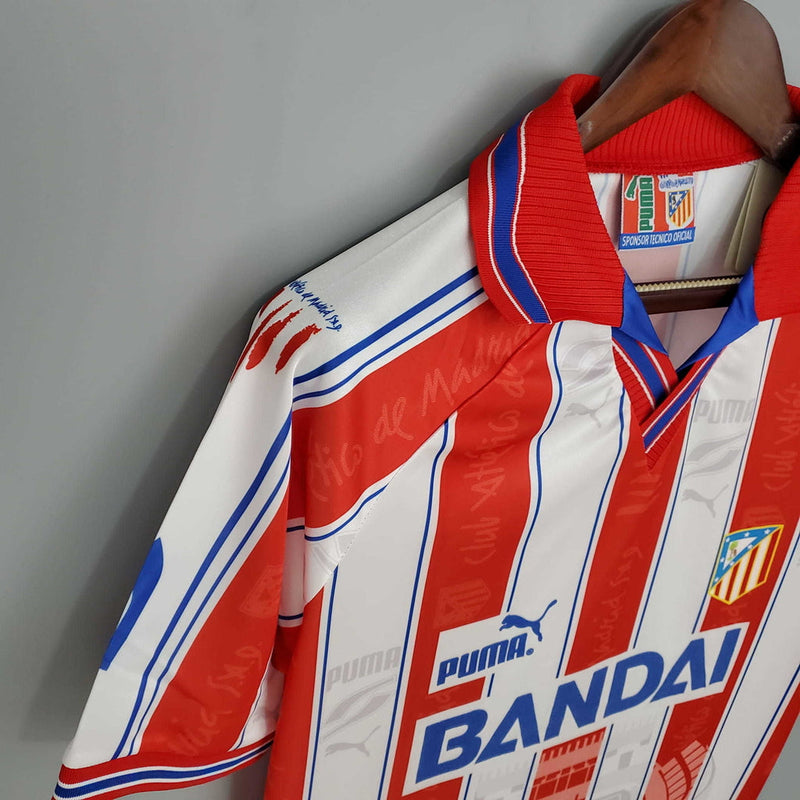 Camisa Atlético de Madrid Retrô 1996/1997 Branca e Vermelha - Puma