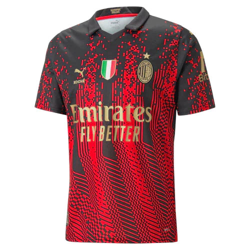 Camisa Milan I 23/24 Puma - Preto e Vermelho